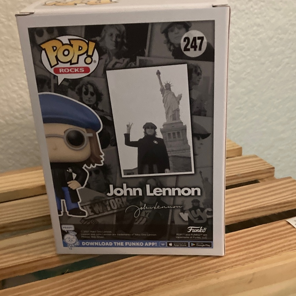Funko Exclusive John Lennon Figure with Blue Hat - Picture 2 of 4